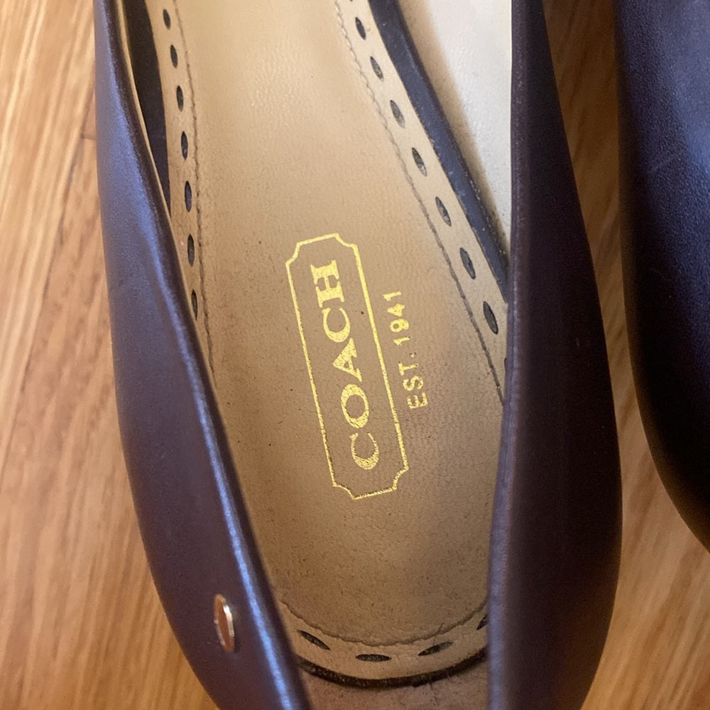 Coach Women’s Brown Leather Heels Size 10