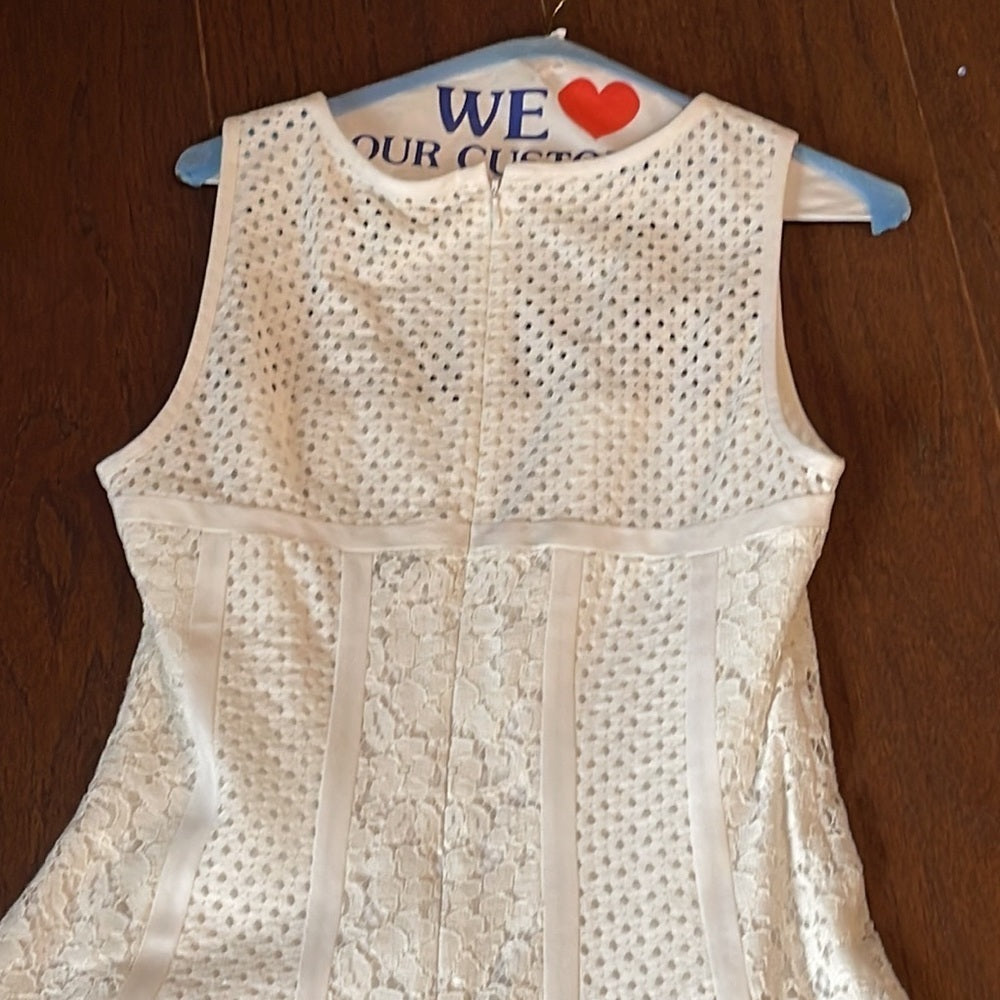 Ralph Lauren White Lace and Eyelet Dress Size 8
