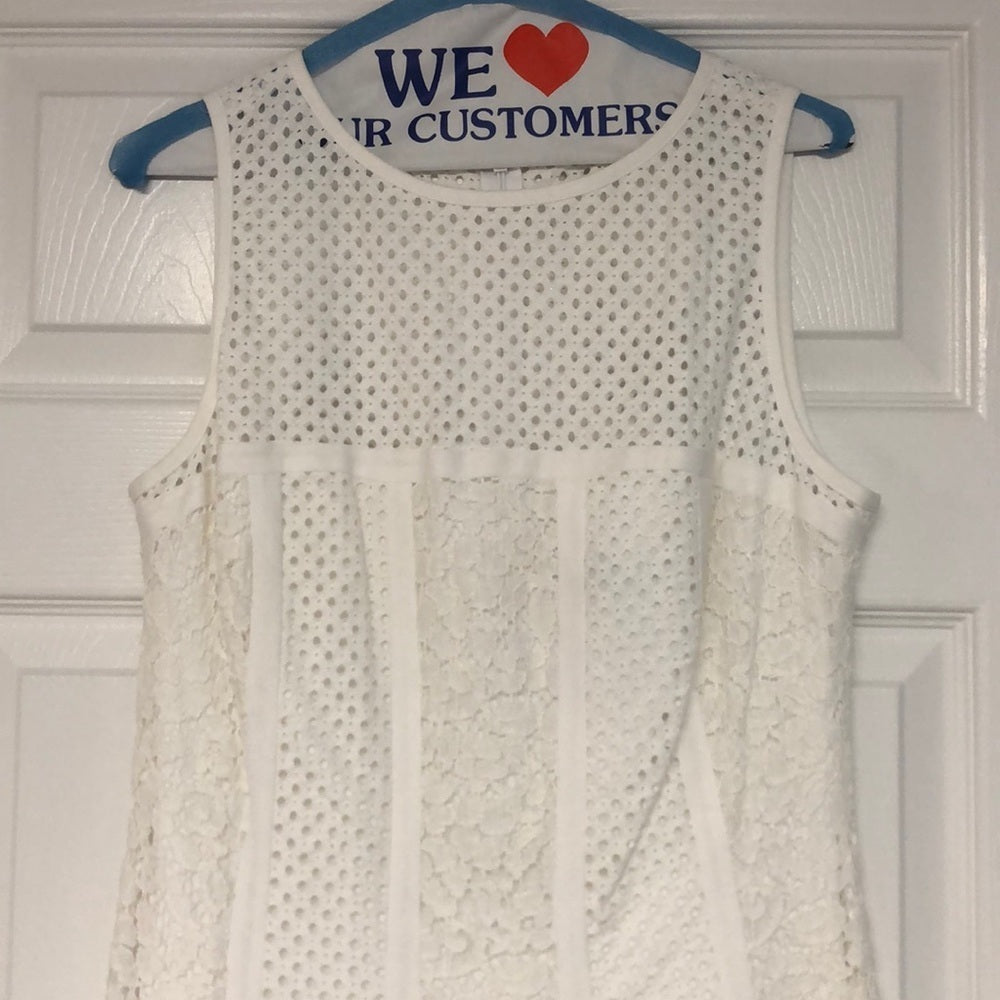 Ralph Lauren White Lace and Eyelet Dress Size 8