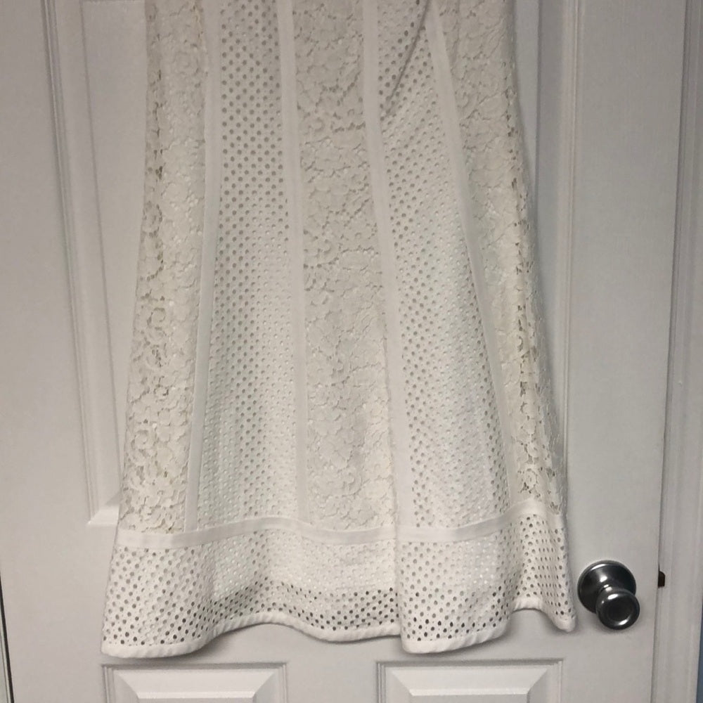 Ralph Lauren White Lace and Eyelet Dress Size 8