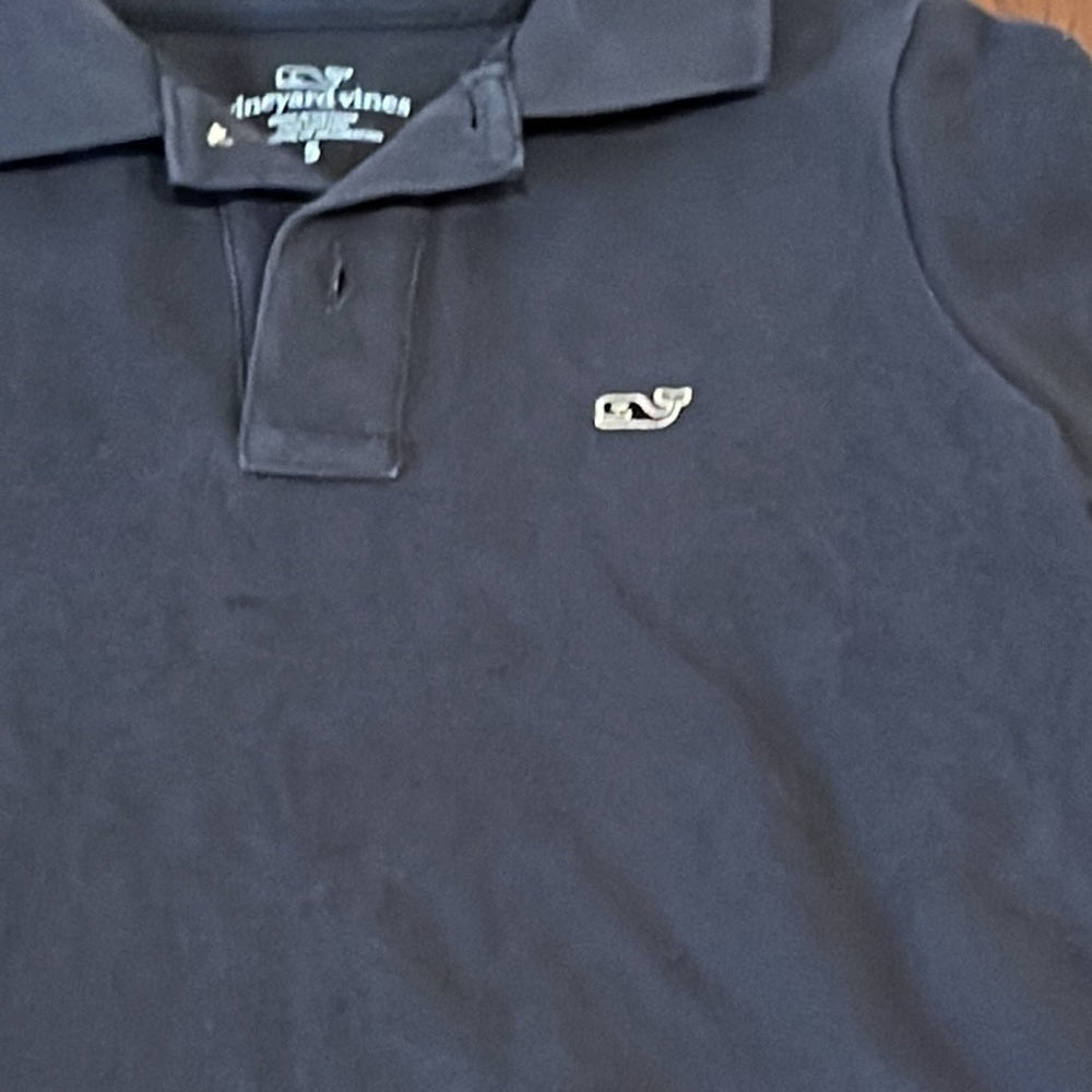 Vineyard Vines Boys Navy Short Sleeve Polo Size 5