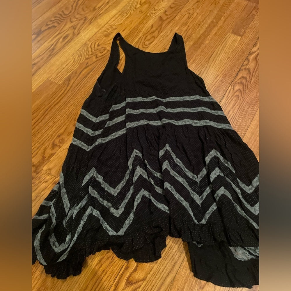 Free People Black and Grey Tank Top Dress Size Large