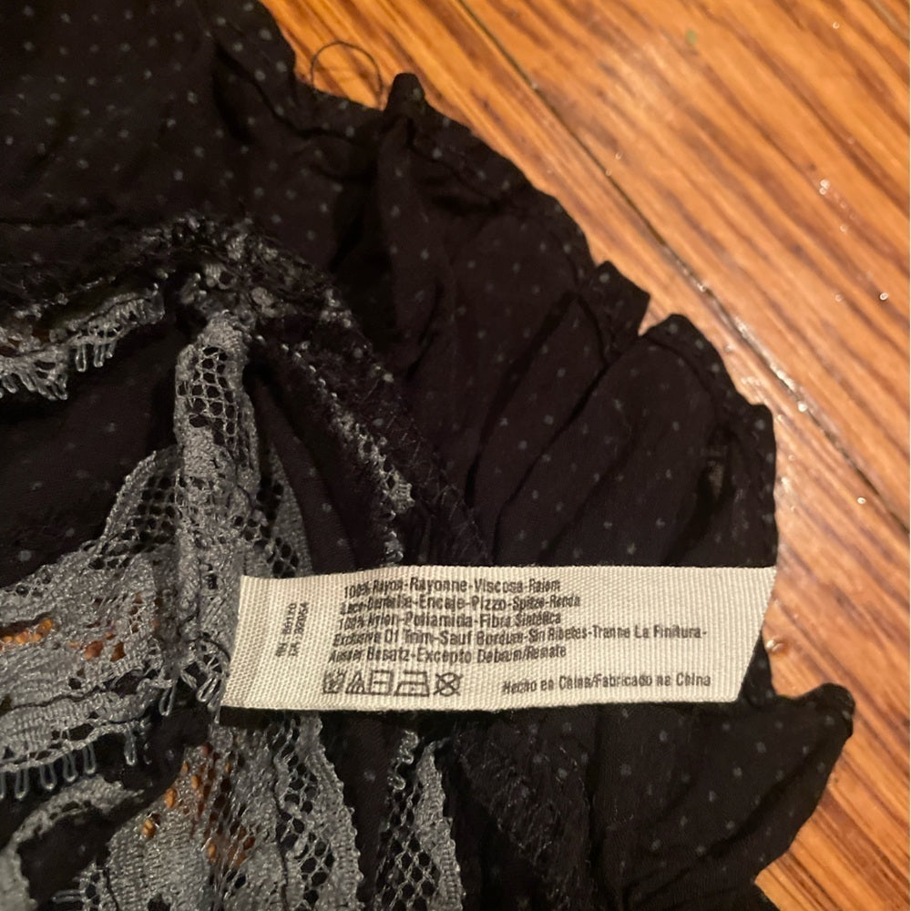 Free People Black and Grey Tank Top Dress Size Large