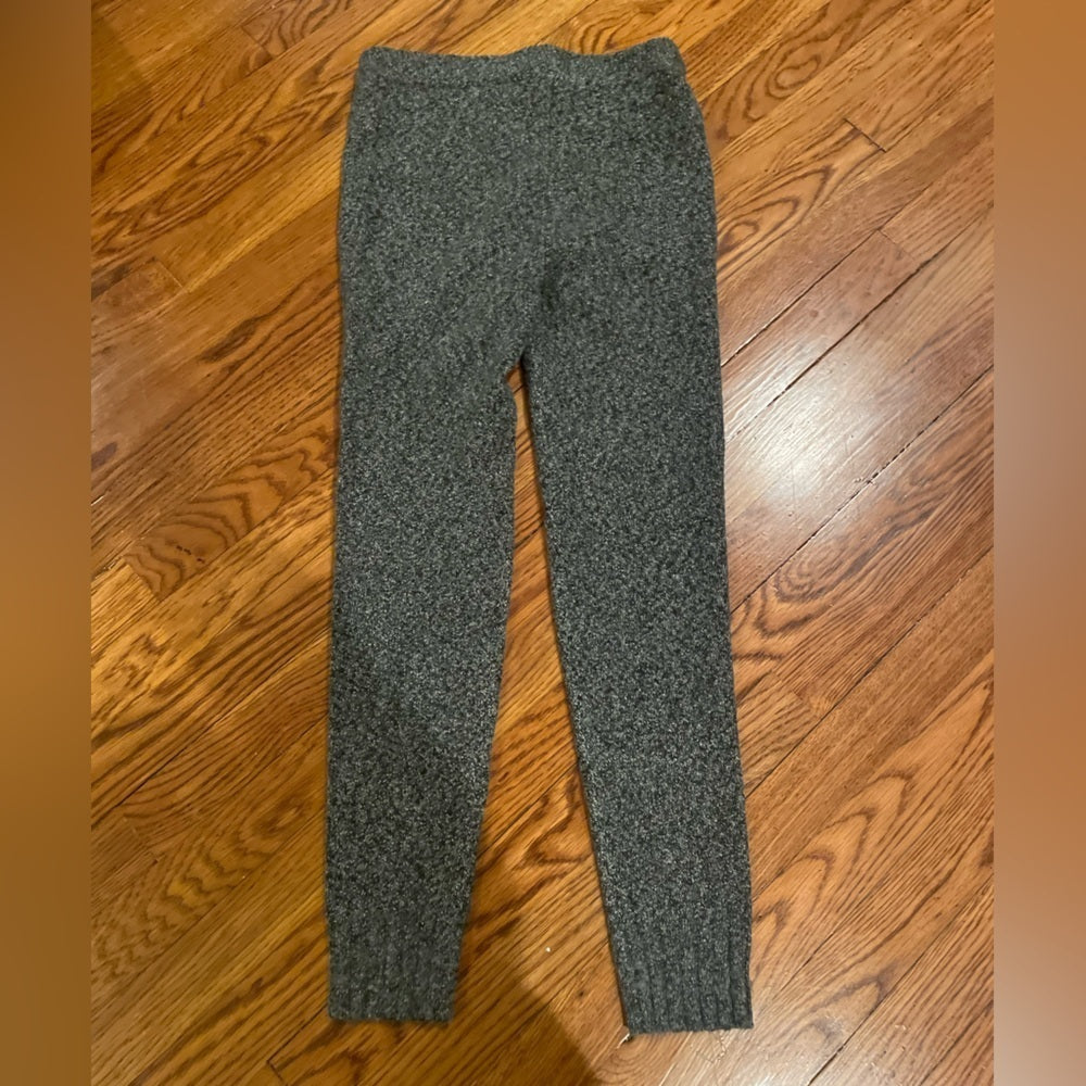 Zara Fuzzy Grey Leggings Size Medium