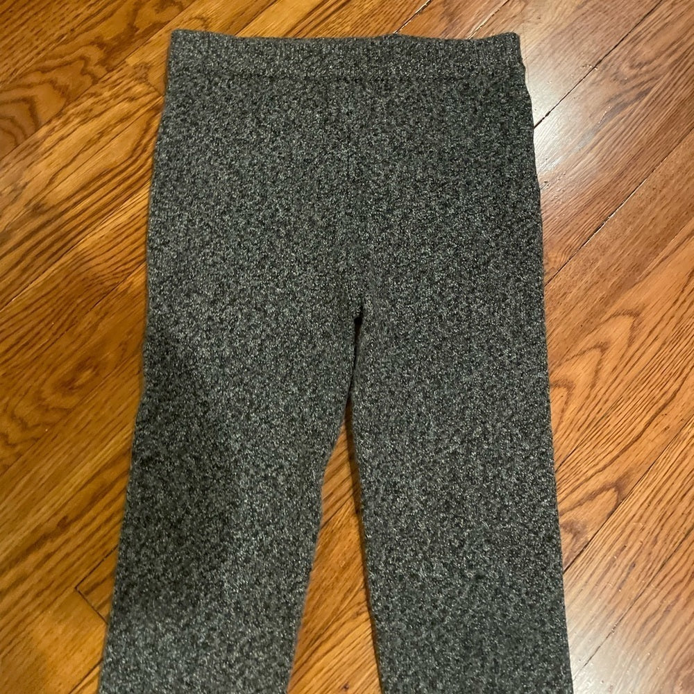Zara Fuzzy Grey Leggings Size Medium
