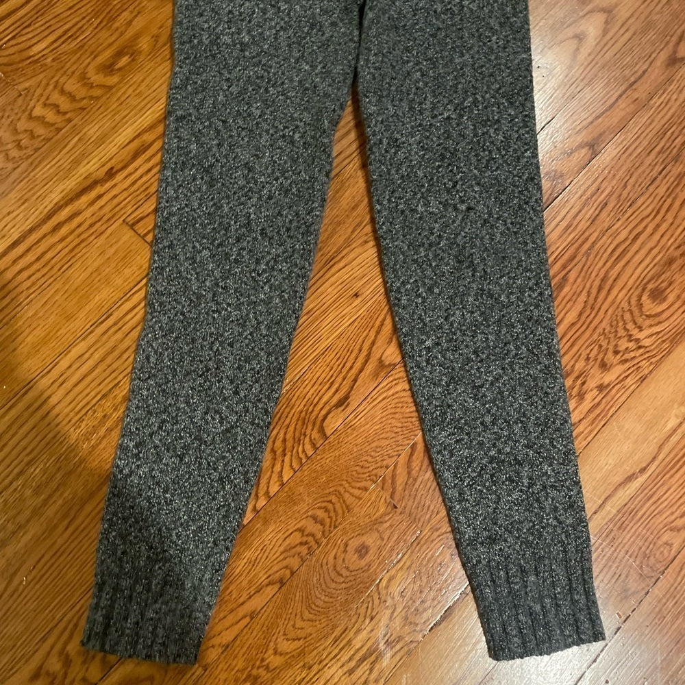 Zara Fuzzy Grey Leggings Size Medium