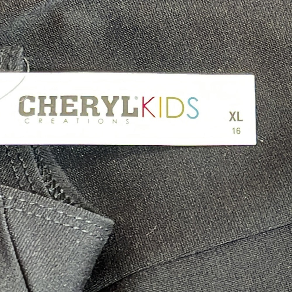NWT Cheryl Kids Girls Black Dress Size 16