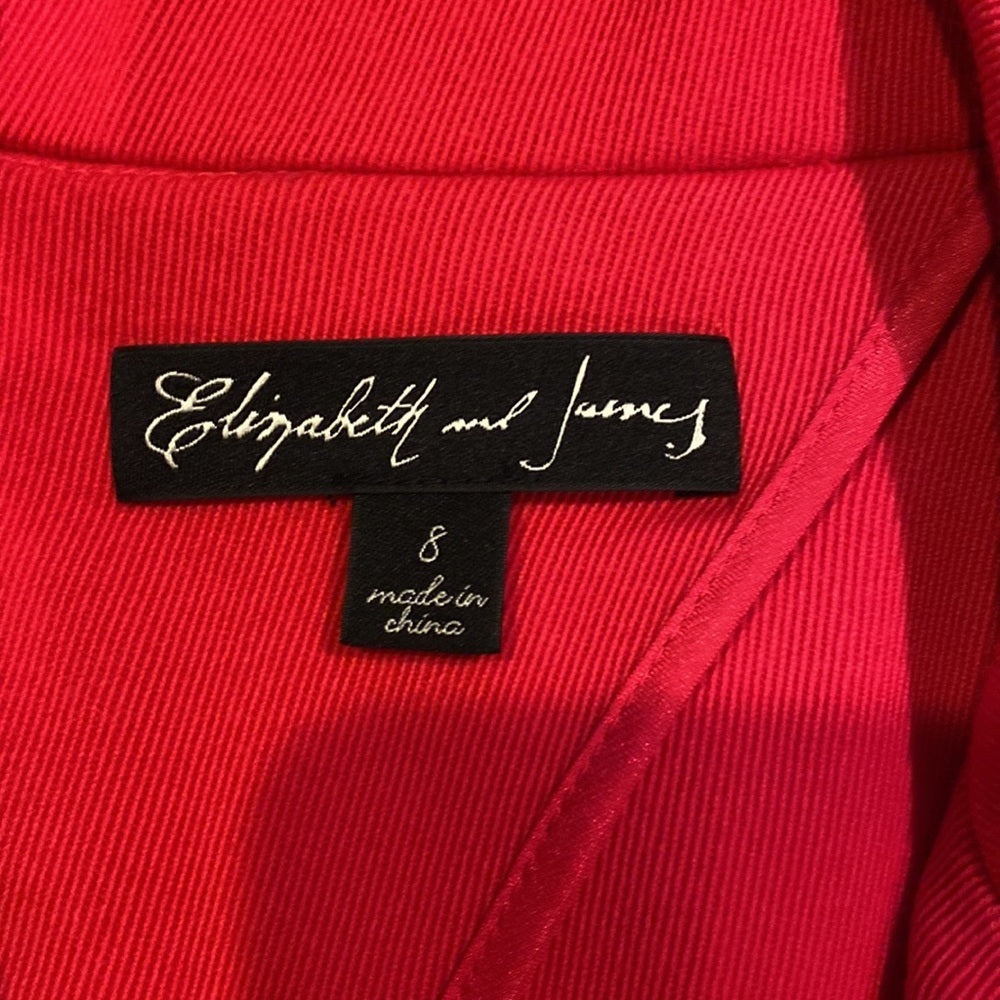 Elizabeth and James Red Women’s Blazer Size 8