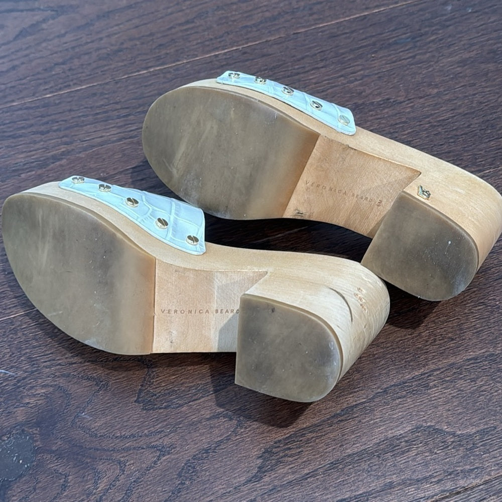 Veronica Beard Hannalee Clog in White Size 6