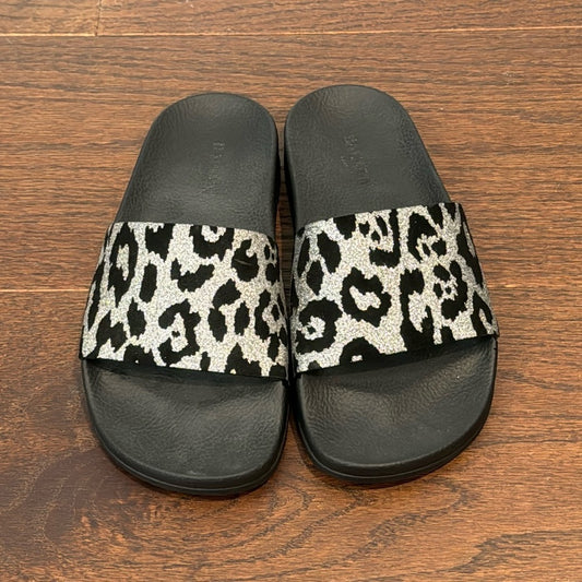 Balmain Women’s Calypso Black/Silver Pool Slides Size 6