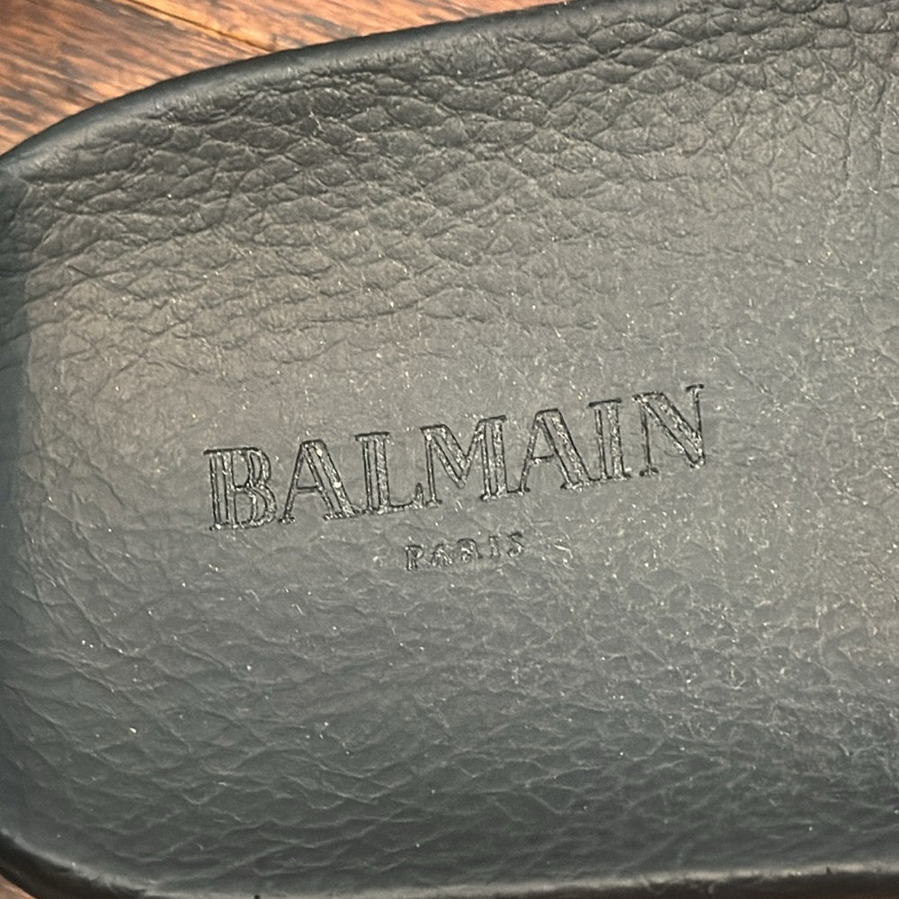 Balmain Women’s Calypso Black/Silver Pool Slides Size 6