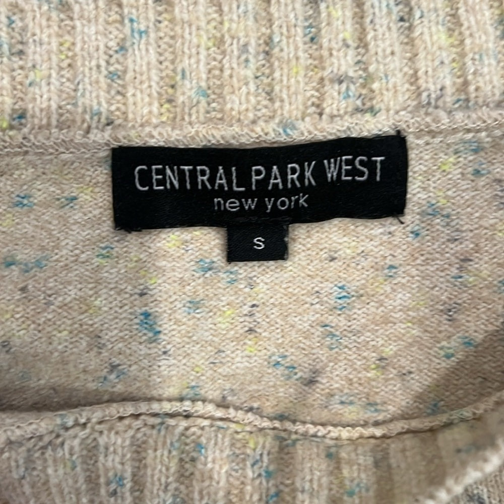 Central Park West Woman’s Gray & Cream Sweater Size Small