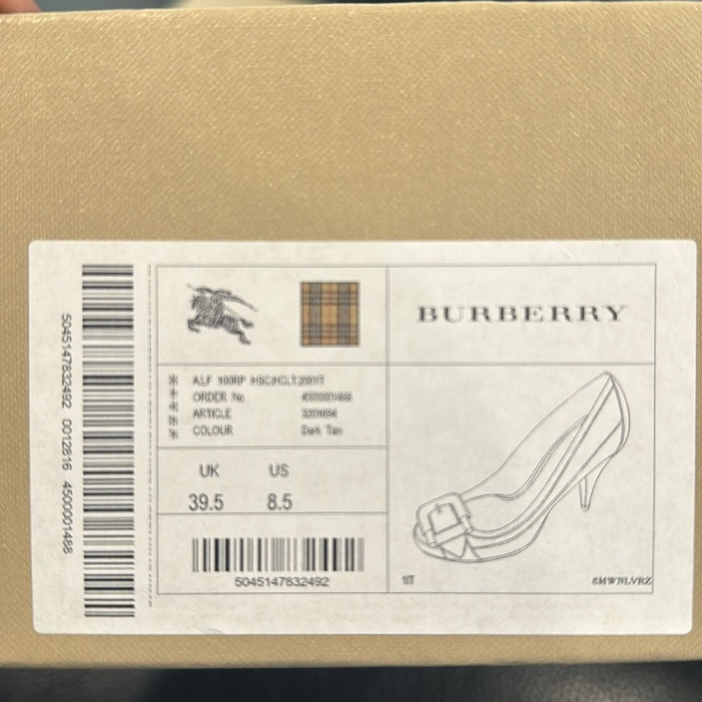 Burberry Women’s Brown Plaid HeelsSize 39.5/8.5
