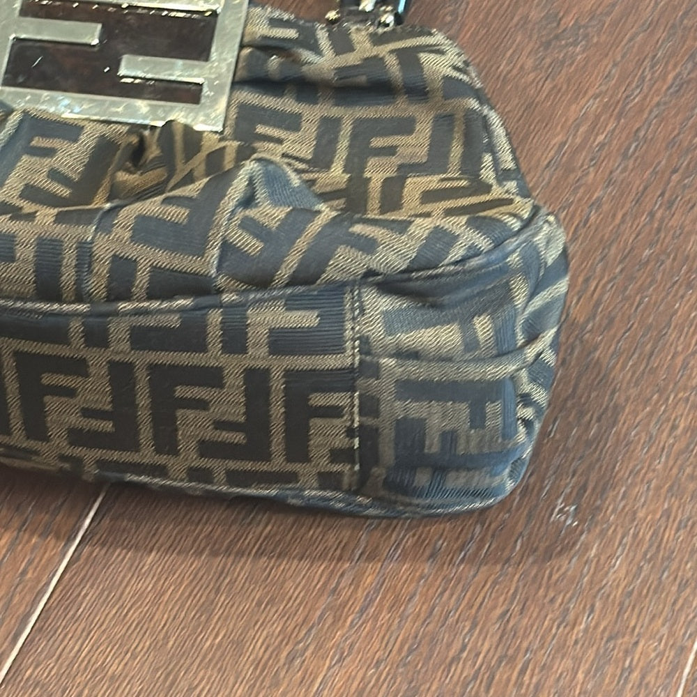 Fendi Mia Brown Cloth Shoulder or Satchel Bag