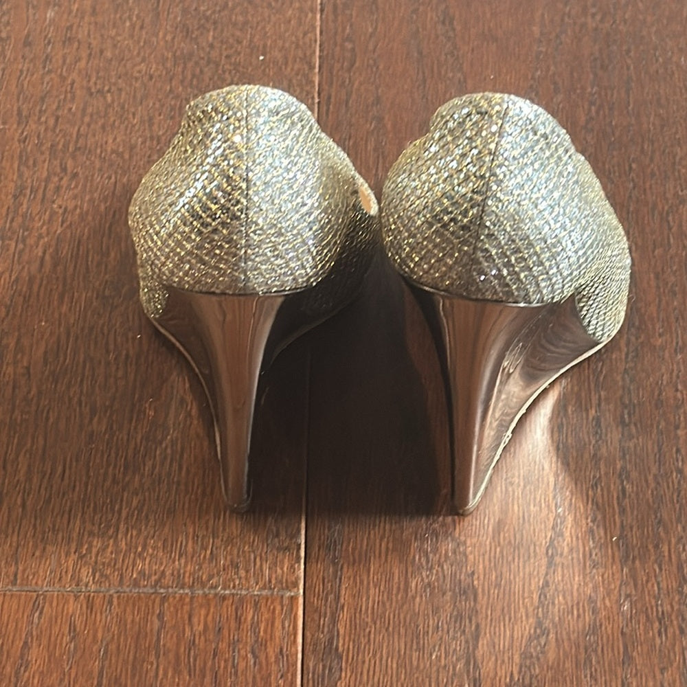 Jimmy Choo Women’s Bello Champagne Wedges Size 40/9.5