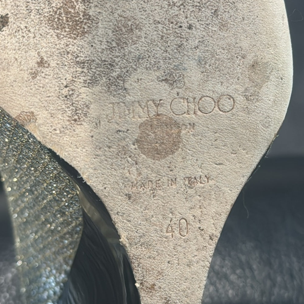 Jimmy Choo Women’s Bello Champagne Wedges Size 40/9.5