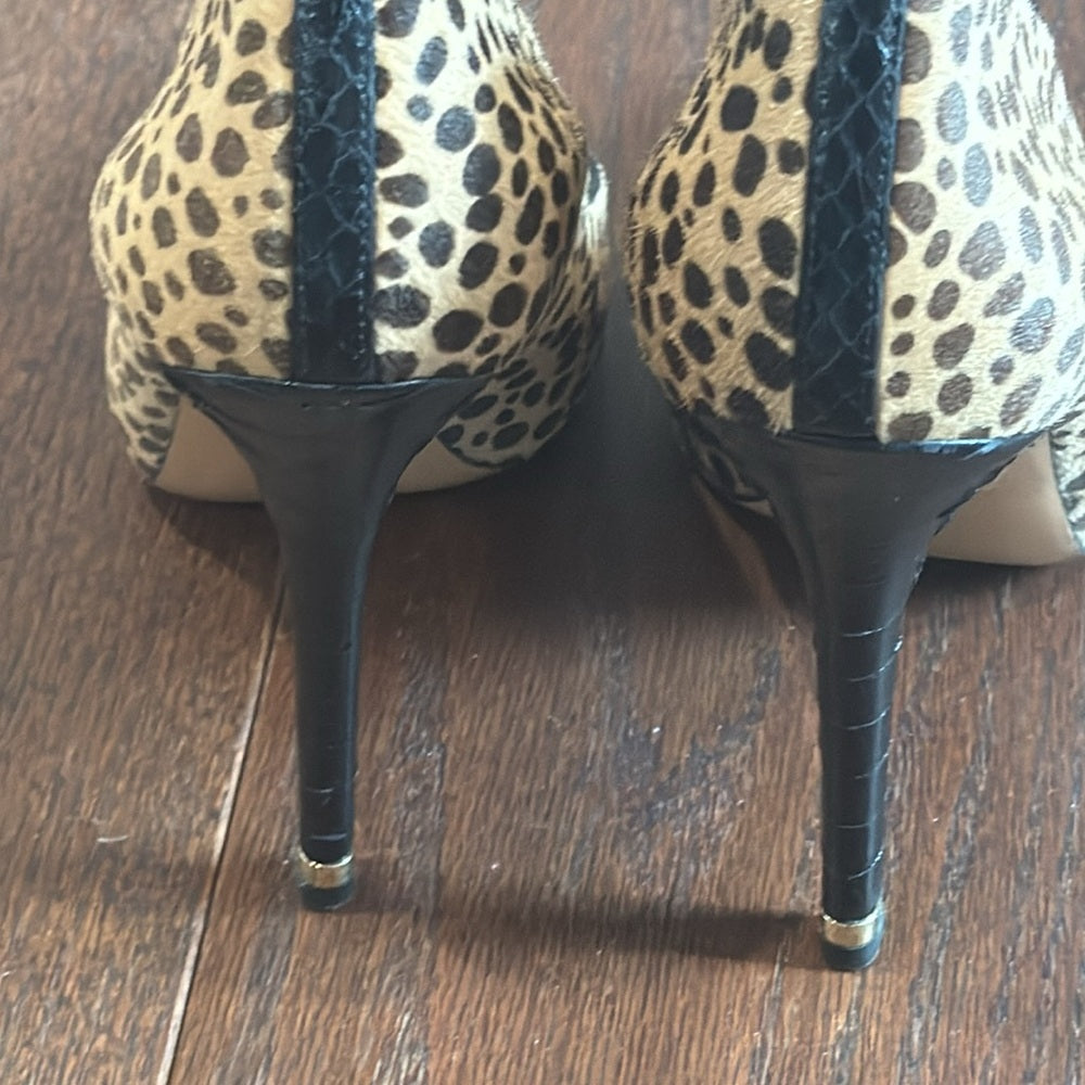Michael Kors Animal Print Brown/Black Heels Size 40/10
