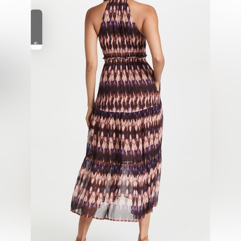 A.L.C. Women’s Maxi Dress Purple Pink and Brown Size 0