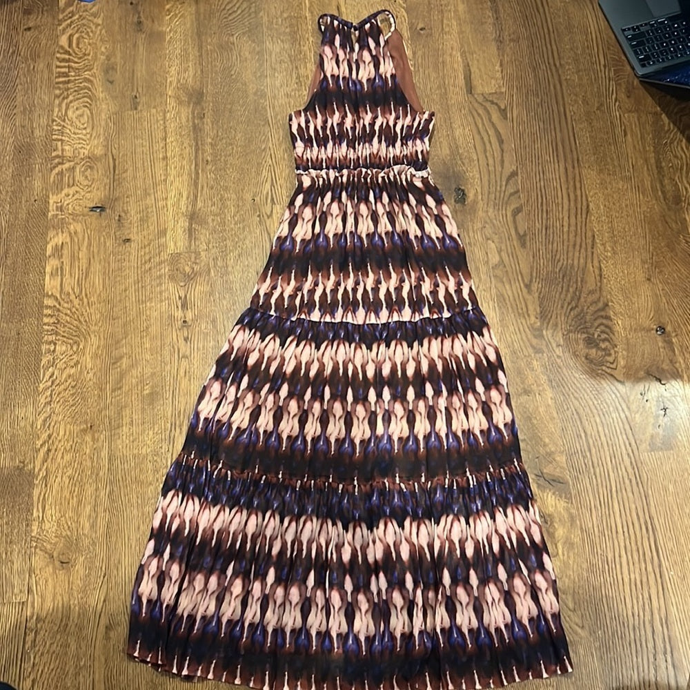 A.L.C. Women’s Maxi Dress Purple Pink and Brown Size 0