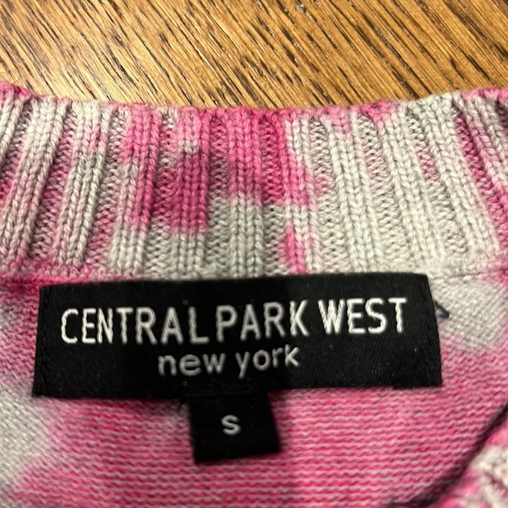 Central Park West Women’s Sweater Grey Blue and Purple Size Small