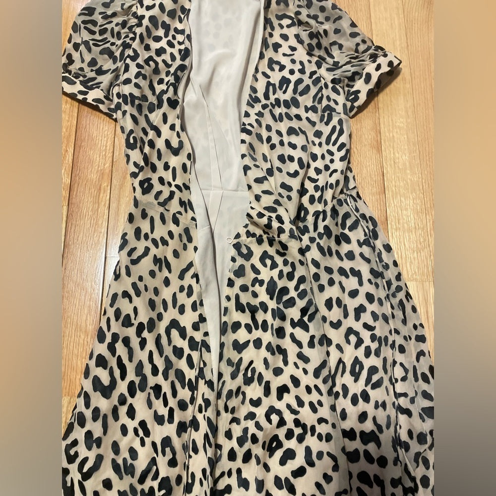Alice + Olivia Cheetah Print Open Dress Size 2