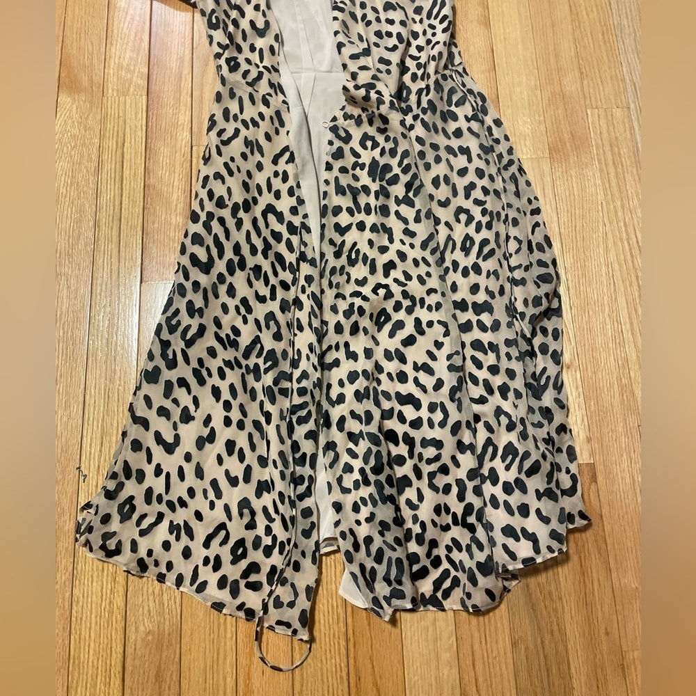 Alice + Olivia Cheetah Print Open Dress Size 2