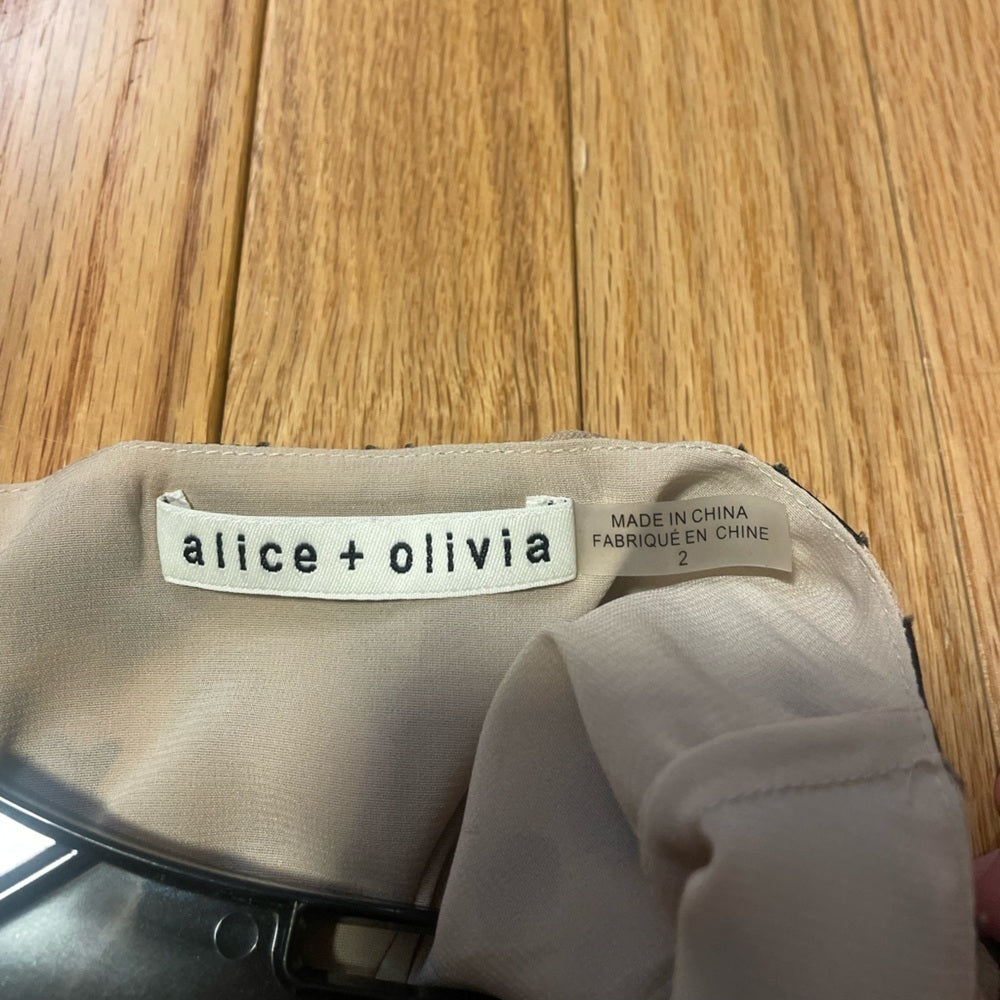 Alice + Olivia Cheetah Print Open Dress Size 2