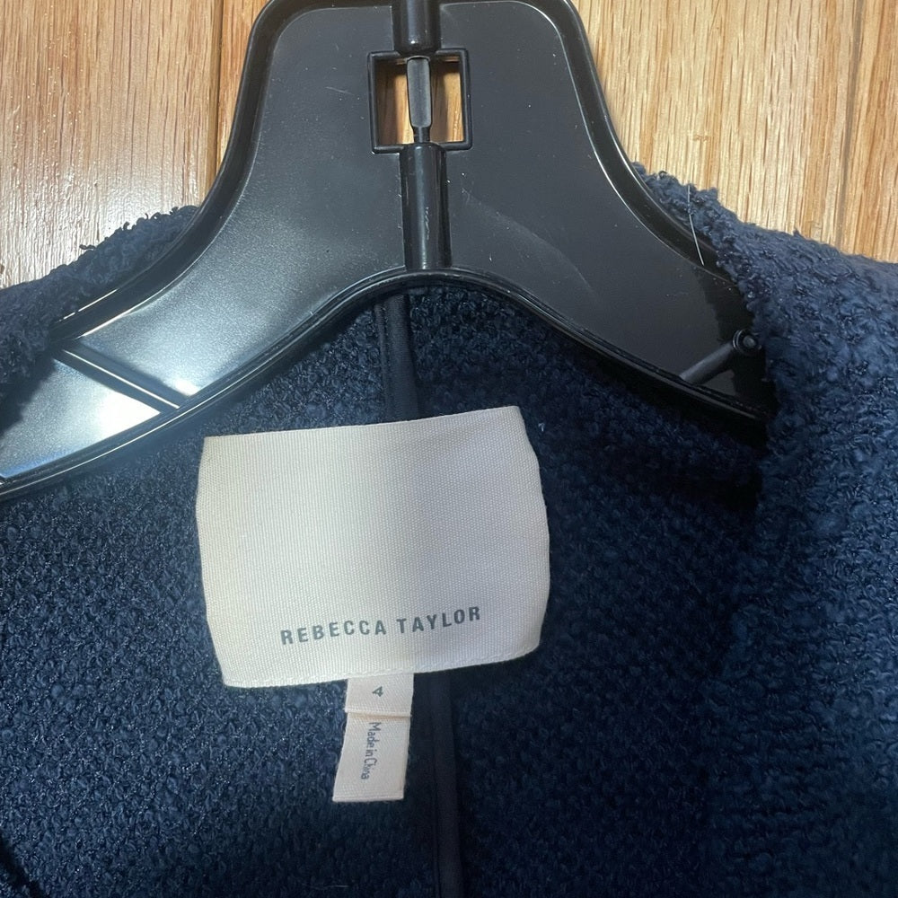 Rebecca Taylor Navy Zip Up Jacket Size 4