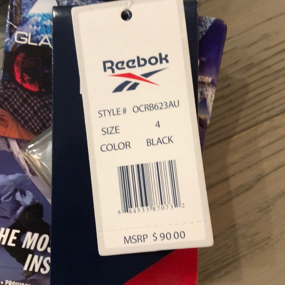 NWT Reebok Black Boys Puffer Hooded Jacket Size 4