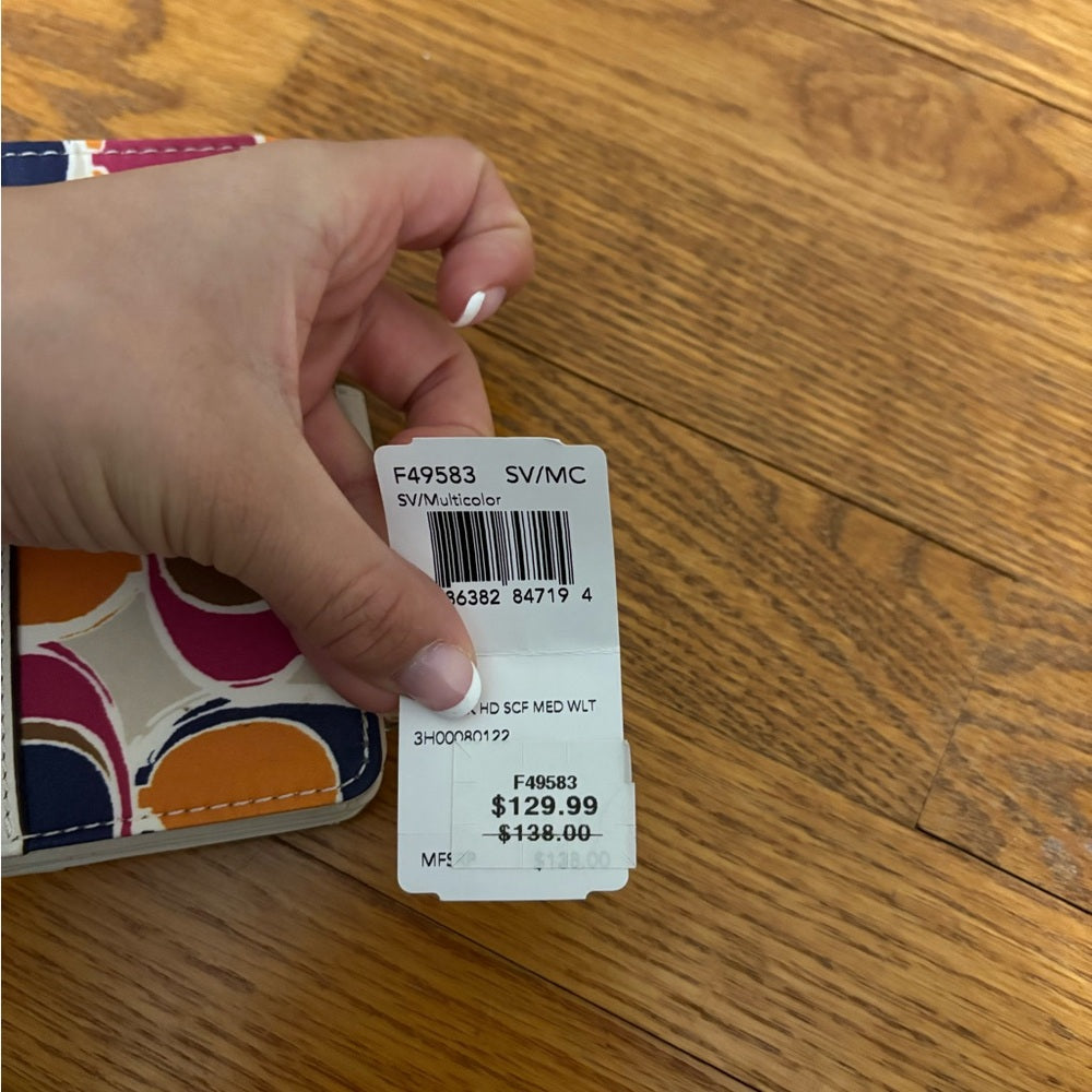 Coach Women’s Multicolor Purse and Matching Wallet