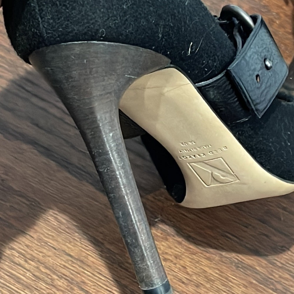 Reed Krakoff Women’s Black Fabric Mary Jane Heels Size 8.5