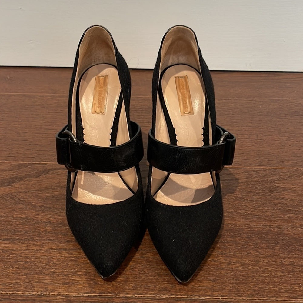 Reed Krakoff Women’s Black Fabric Mary Jane Heels Size 8.5