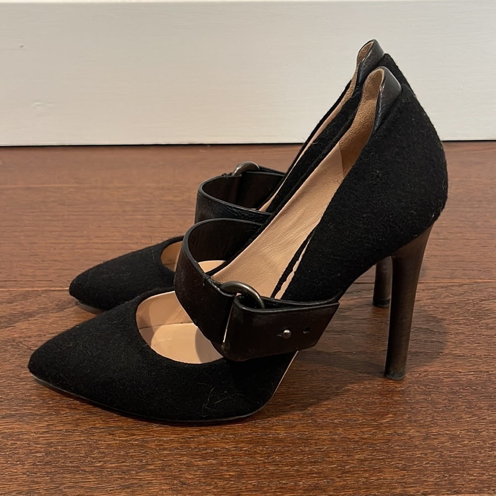Reed Krakoff Women’s Black Fabric Mary Jane Heels Size 8.5