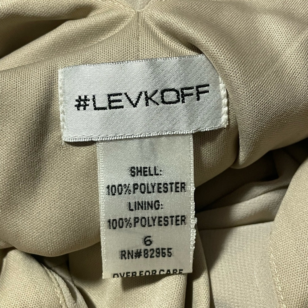 NWT Levkoff Grey Sleeveless Dress Size 6