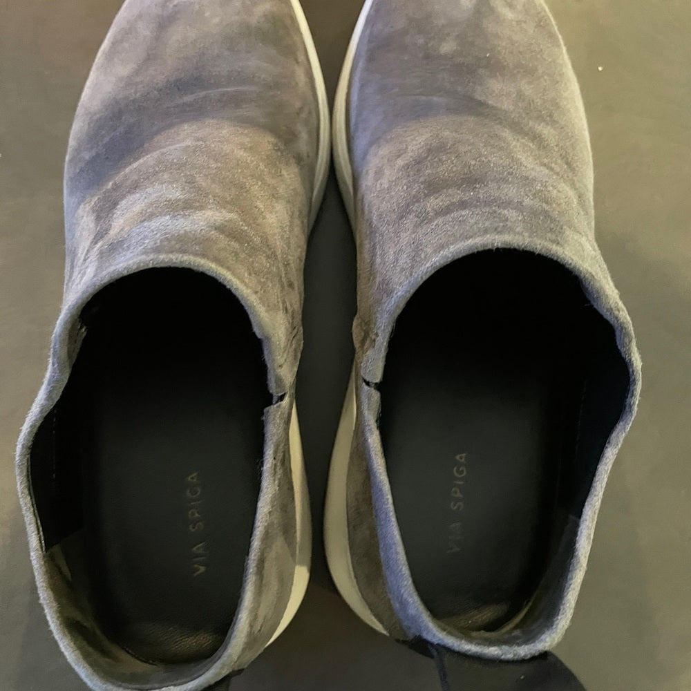 Via Spiga Grey Slip On Sneakers Size 8.5