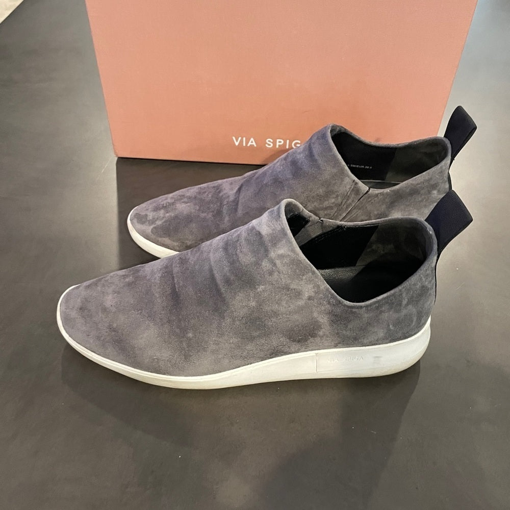 Via Spiga Grey Slip On Sneakers Size 8.5