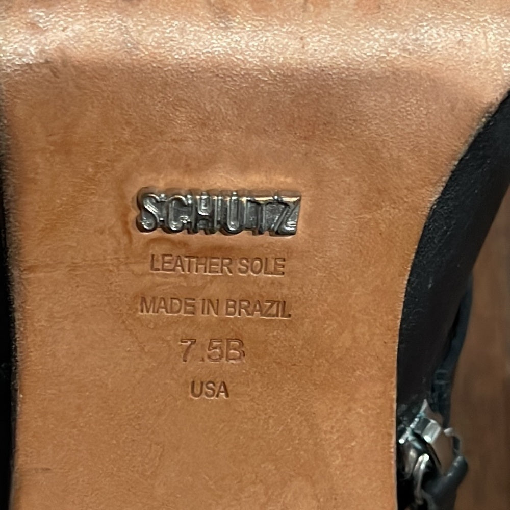 Schutz Black Booties Size 7.5