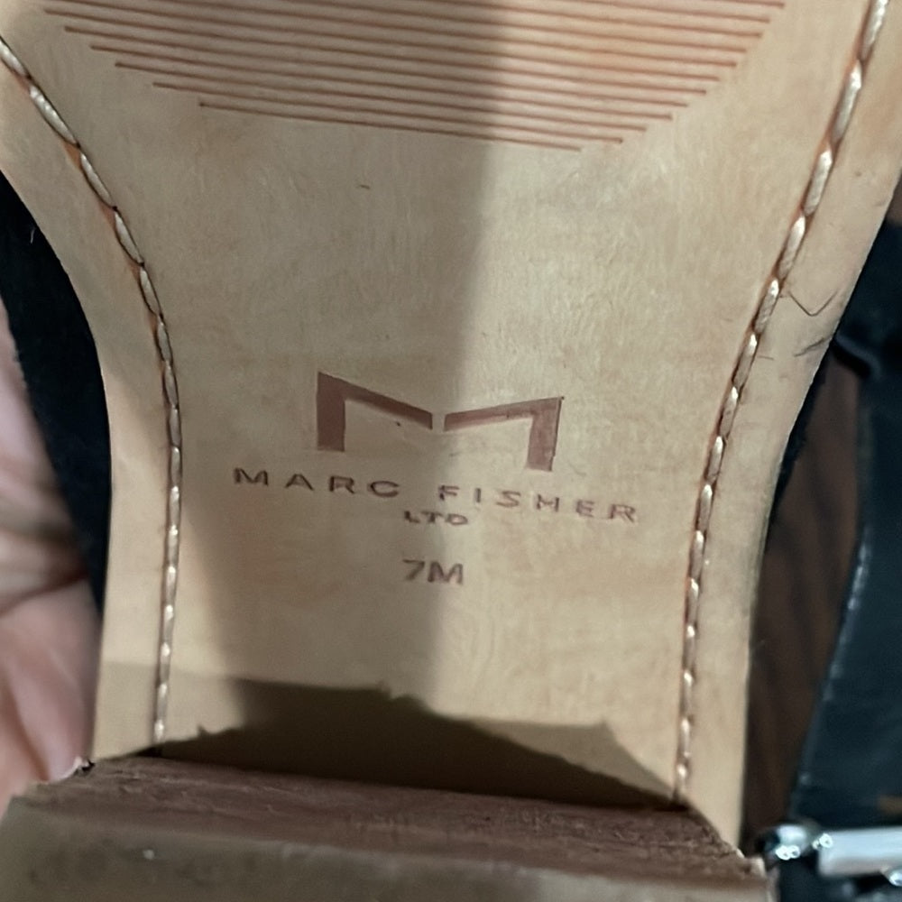 Marc Fisher Peep Toe Suede Shoes Size 7