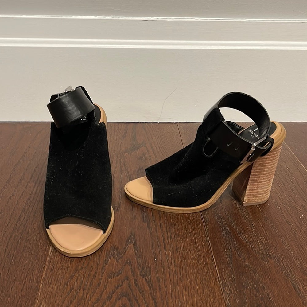 Marc Fisher Peep Toe Suede Shoes Size 7