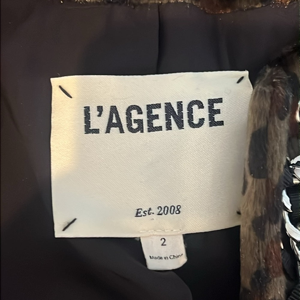 L’agence Women’s Cheetah Jacket Size 2