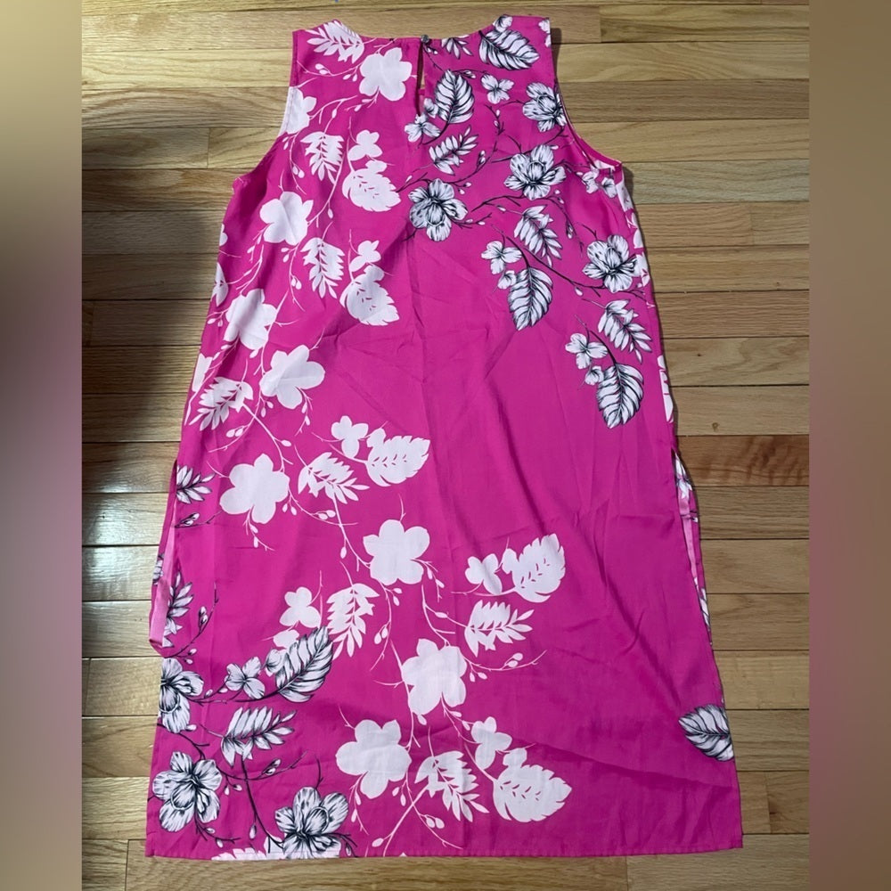 Vince Camuto Pink and White Floral Dress Size Medium