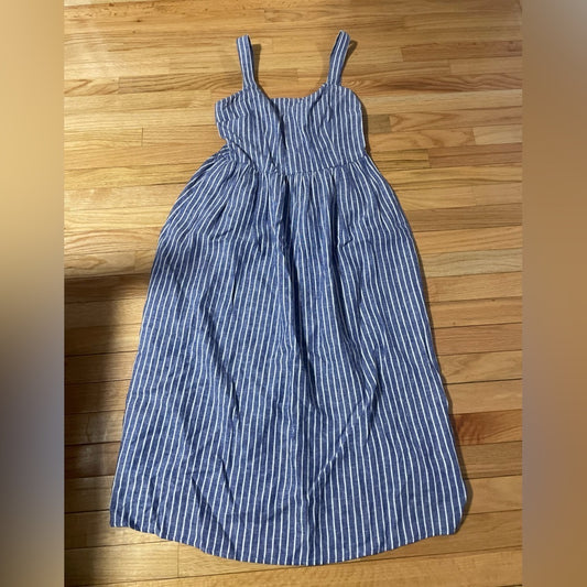 Who What Wear Blue and White Striped Dress Size Medium