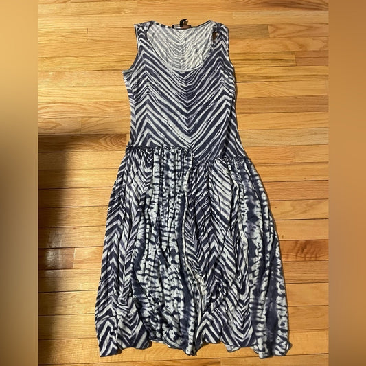 BCBGMAXAZRIA Black and White Tank Top Dress Size Medium