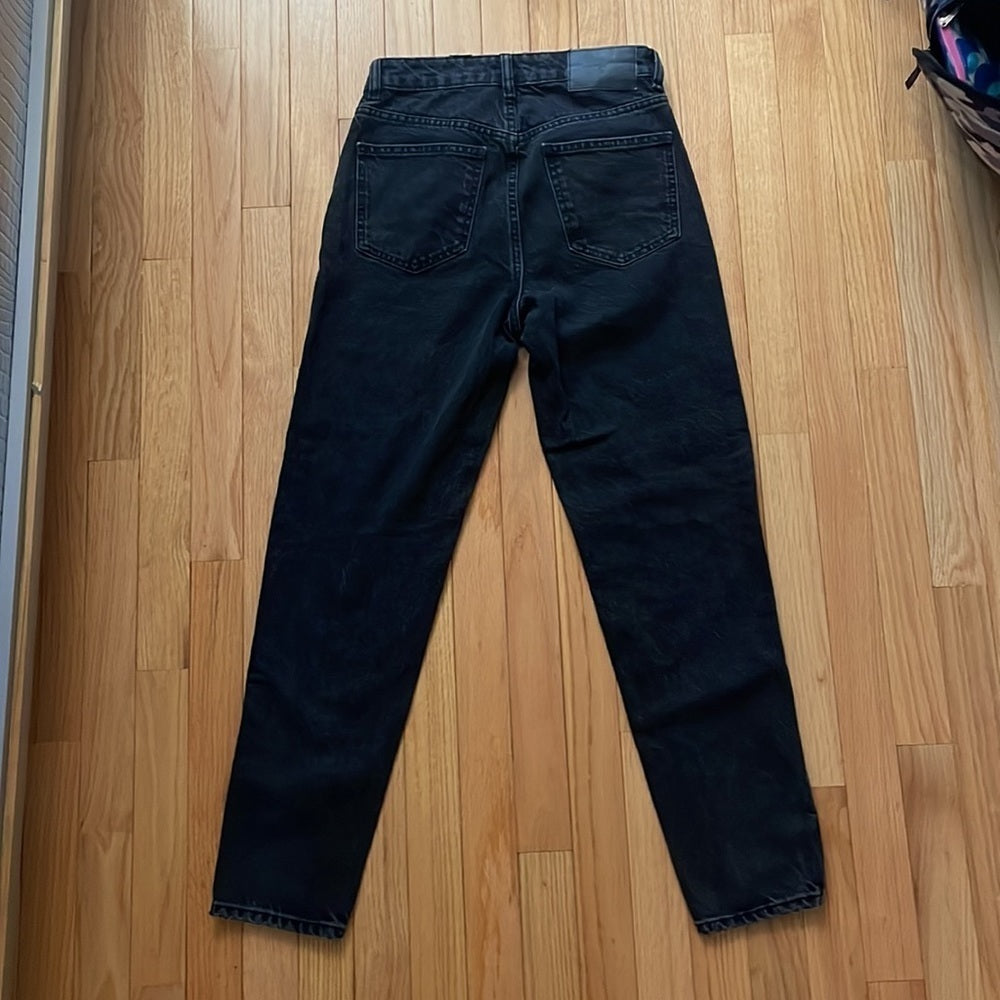 ZARA Black Denim Mom/Boyfriend Jeans Size 2