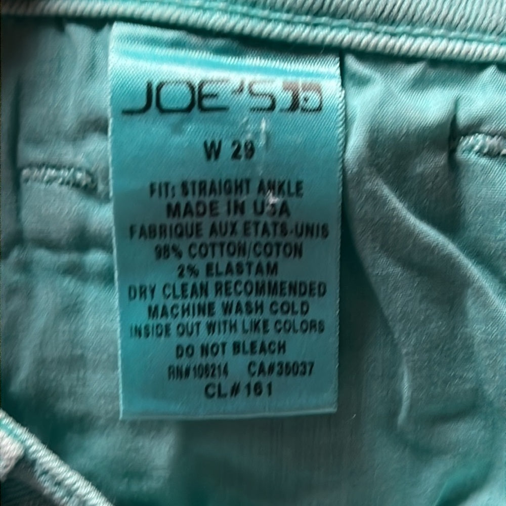 Women’s Joe’s Teal Jeans Size W29