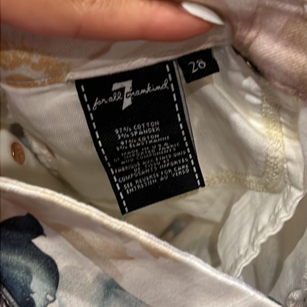 Women’s 7 For All Mankind Floral Jeans Size 28