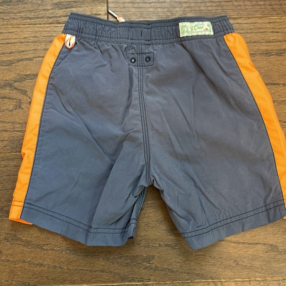 J Crew Blue Boys Swim Trunks Bathing Suit Size 6