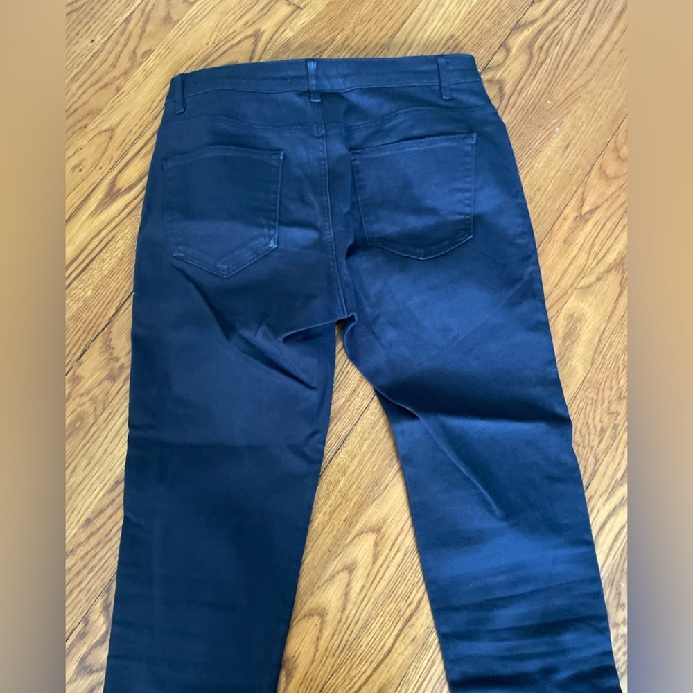 Zara Basic Navy Jeans with Red and White Stripe Size 8