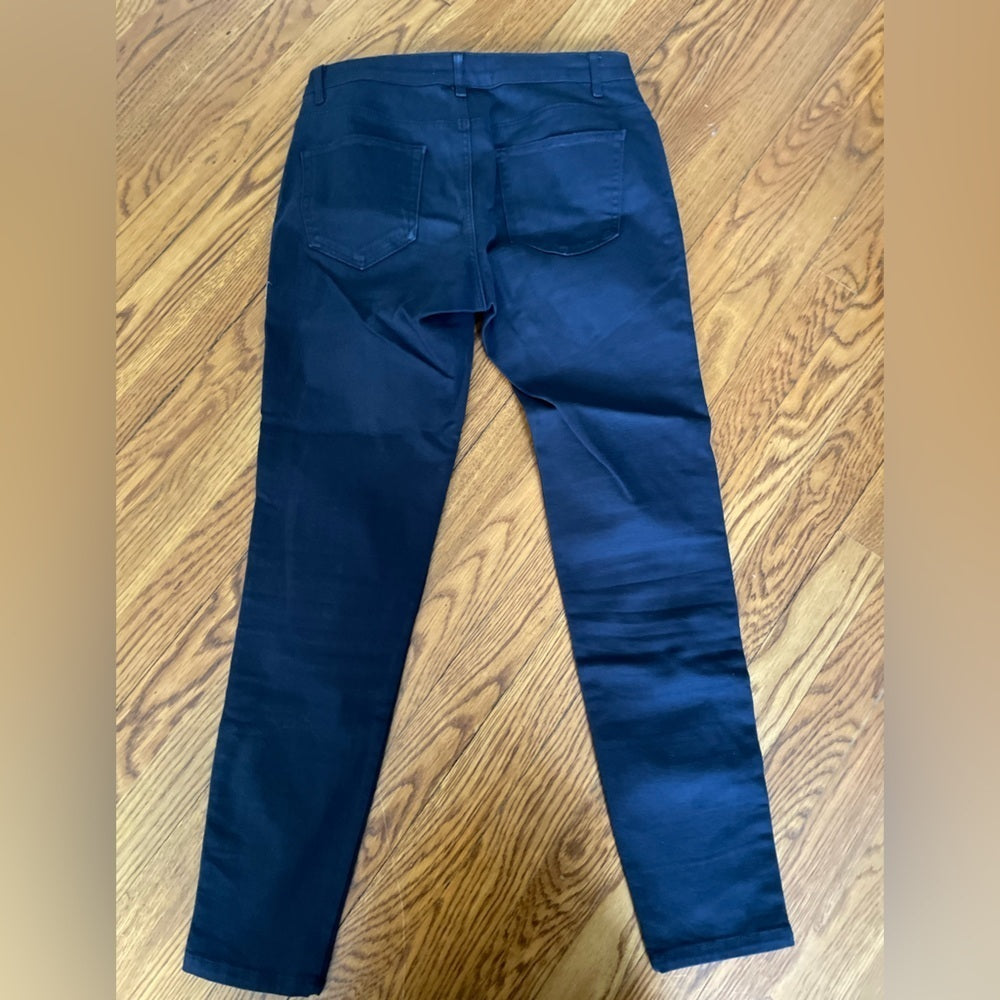 Zara Basic Navy Jeans with Red and White Stripe Size 8