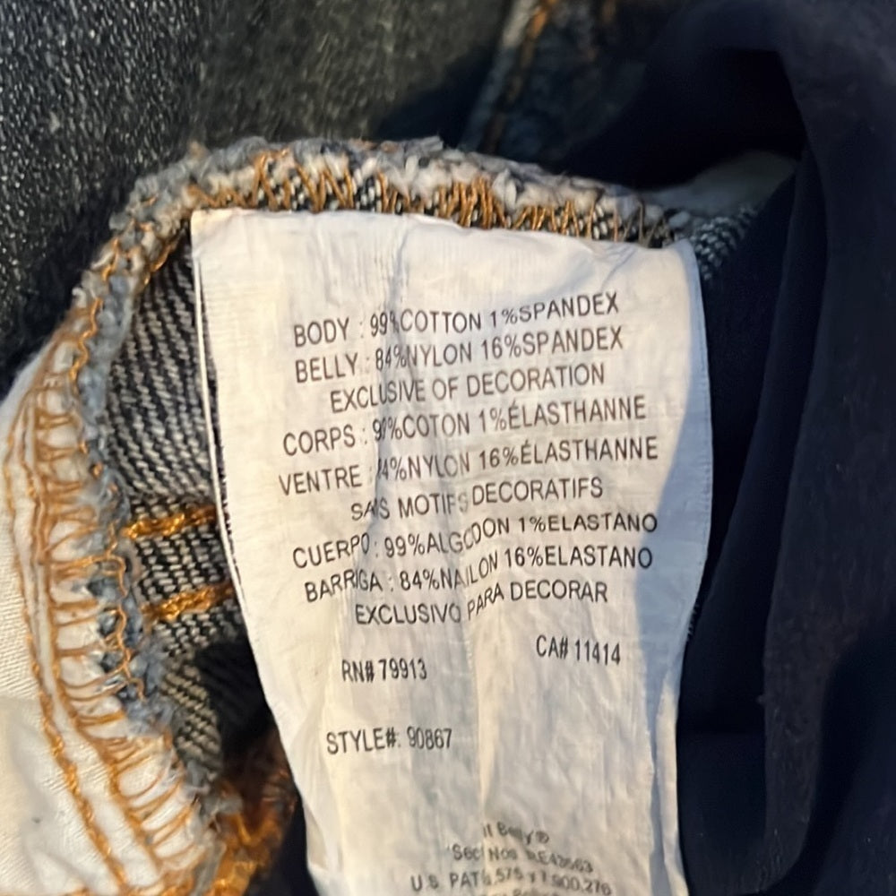 INDIGO Blue Woman’s Maternity Ripped Jeans Size Medium